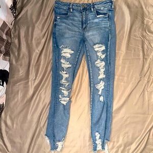 American Eagle Women’s Next Level Stretch Jegging Skinny Jean Ripped